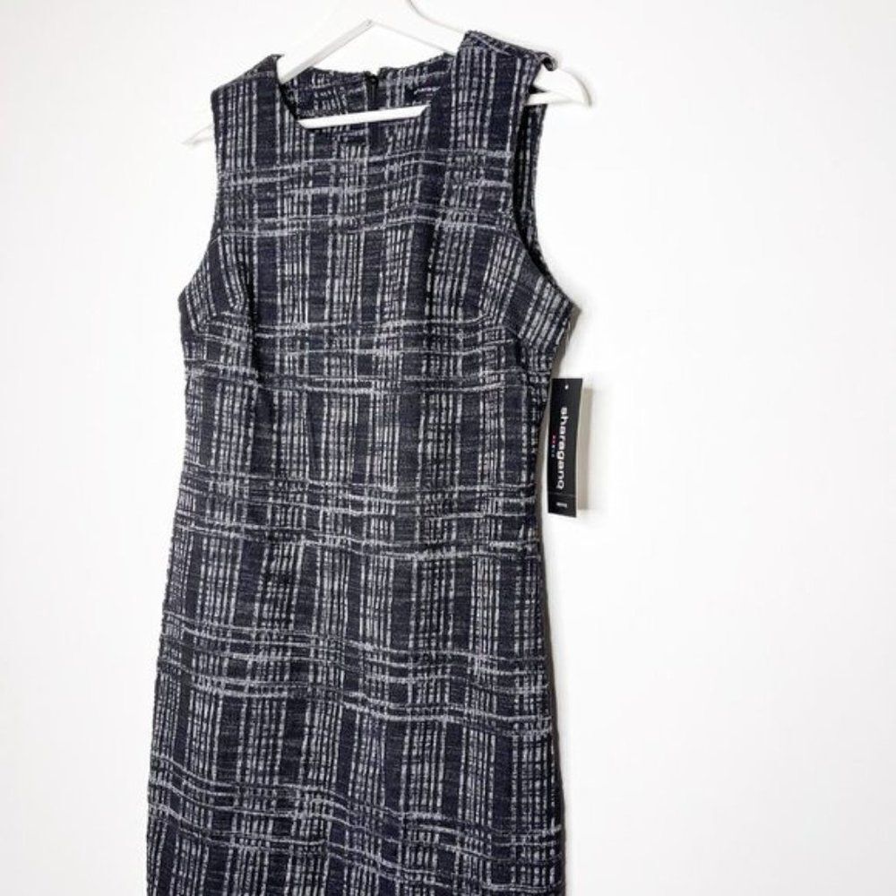 SHARAGANO Knit Printed Sheath Dress - Picture 3 of 7